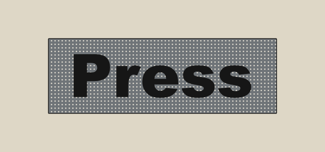 News Plate graphic style applied to the word Press