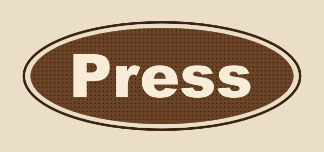 Screen Seal graphic style applied to the word Press