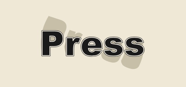 Press Slip graphic style applied to the word Press