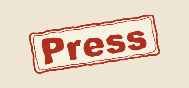 Rubber Stamp graphic style applied to the word Press