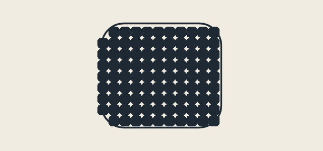 Halftone Face graphic style applied to an icon shape