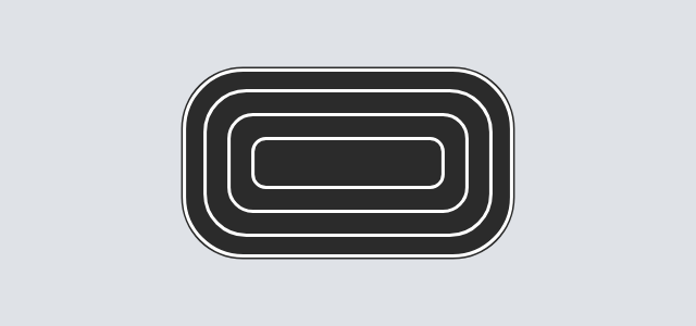 Hairline Rules graphic style applied to an icon shape