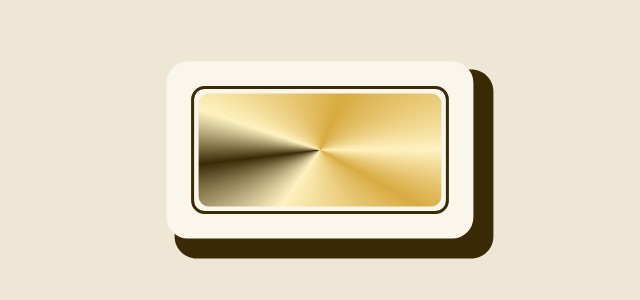 Foil Stamp graphic style applied to a rounded card