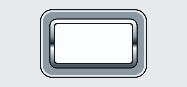 Chrome Frame graphic style applied to a rounded card