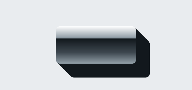 Machined Block graphic style applied to a rounded card