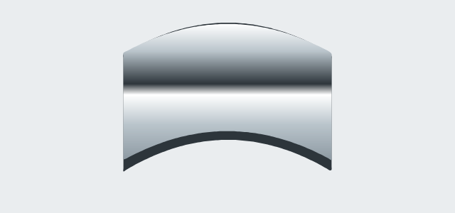Rolled Steel graphic style applied to a rounded card