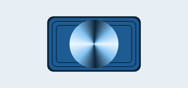 Spun Anodised graphic style applied to a rounded card