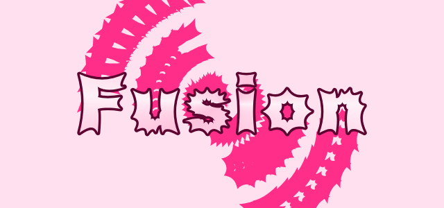 Conic Fan graphic style applied to the word Fusion