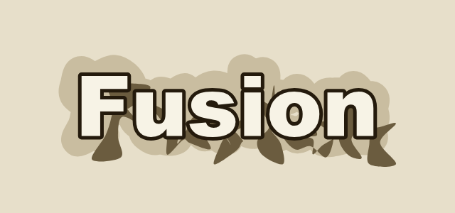 Ink Bleed graphic style applied to the word Fusion