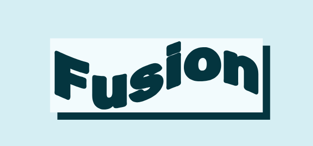 Wave Band graphic style applied to the word Fusion