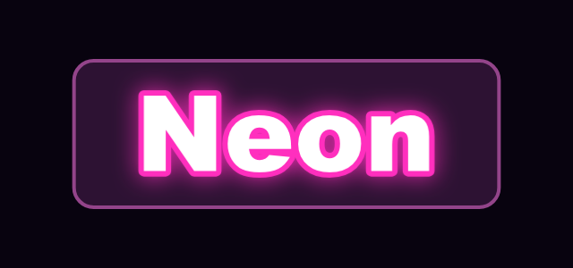 Sign Box graphic style applied to the word Neon