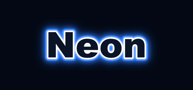 Hollow Tube graphic style applied to the word Neon
