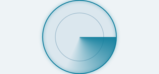 Radar Sweep graphic style applied to an icon shape