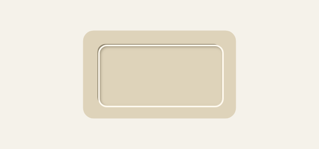 Pressed Sheet graphic style applied to a rounded card