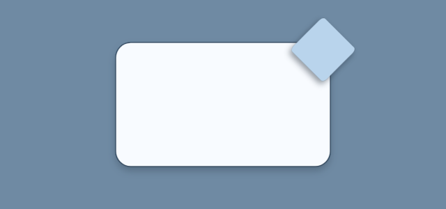 Folded Corner graphic style applied to a rounded card
