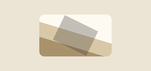Facet Fold graphic style applied to a rounded card