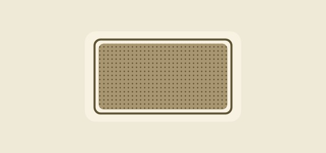 Recycled Speckle graphic style applied to a rounded card