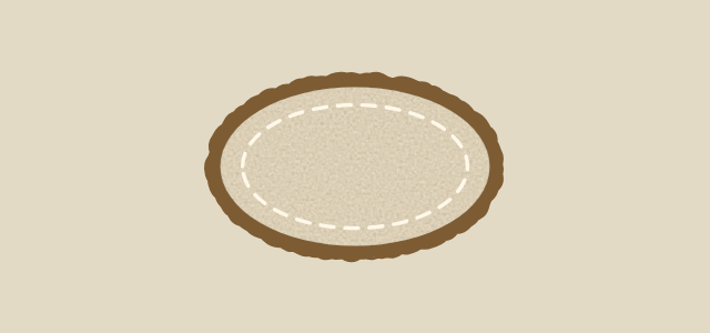Stitched Patch graphic style applied to a rounded card