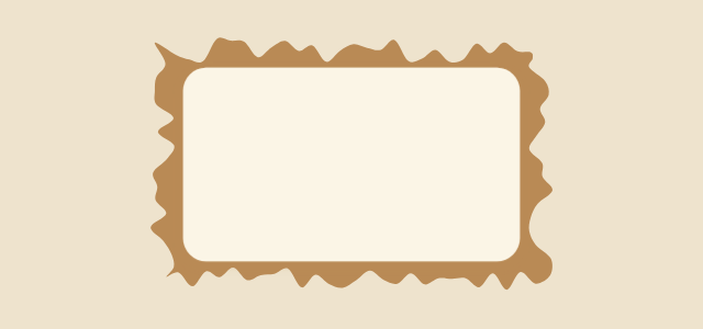 Torn Edge graphic style applied to a rounded card