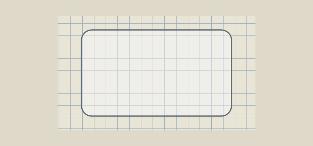 Tracing Paper graphic style applied to a rounded card