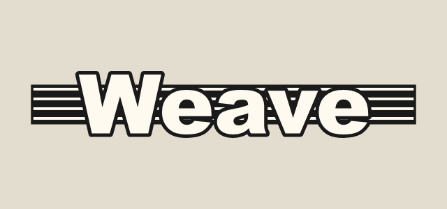 Ruled Band graphic style applied to the word Weave