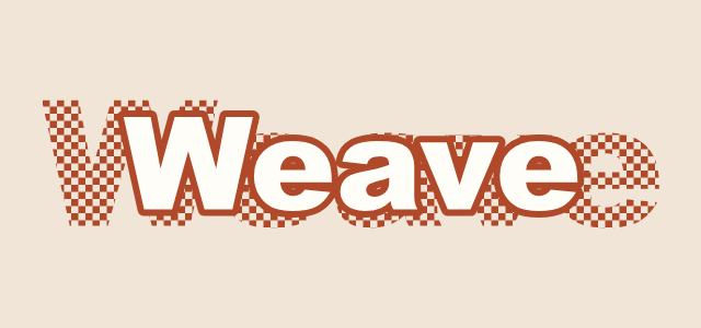 Hatch Echo graphic style applied to the word Weave