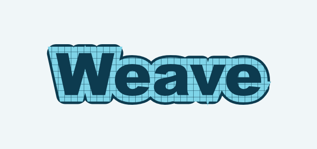 Woven Halo graphic style applied to the word Weave