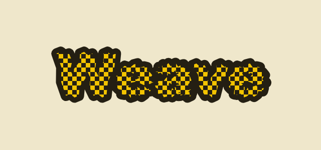Zig Checker graphic style applied to the word Weave