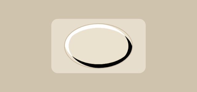 Blind Emboss graphic style applied to a rounded card