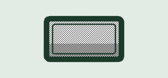 Engraved Hatch graphic style applied to a rounded card