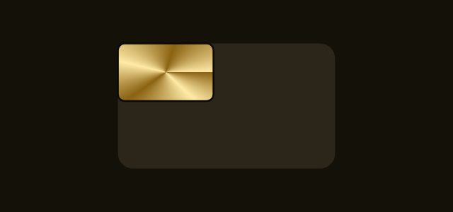 Foil Block graphic style applied to a rounded card