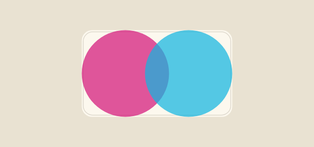 Overprint Trap graphic style applied to a rounded card