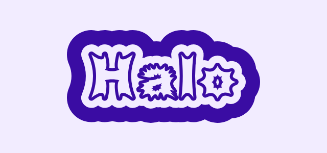 Bloom graphic style applied to the word Halo