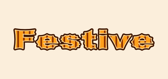 Gourd graphic style applied to the word Festive