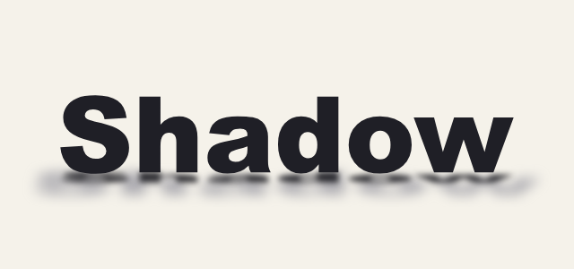 Cast Shadow graphic style applied to the word Shadow