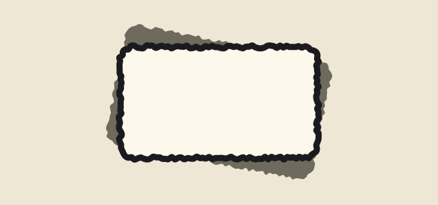 Double Impression graphic style applied to a rounded card