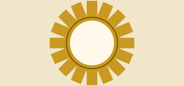 Guarantee Rosette graphic style applied to a rounded card