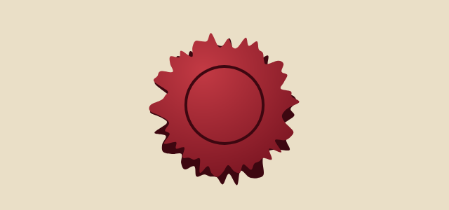 Wax Seal graphic style applied to a rounded card