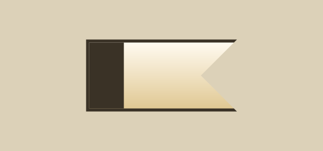 Pennant Tag graphic style applied to an icon shape