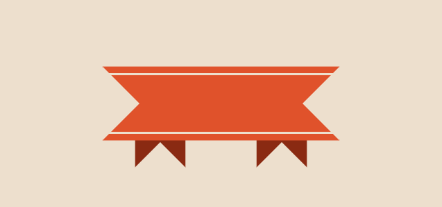 Ribbon Banner graphic style applied to an icon shape