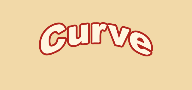 Arc Up graphic style applied to the word Curve