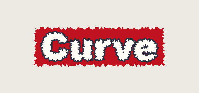 Rough Patch graphic style applied to the word Curve