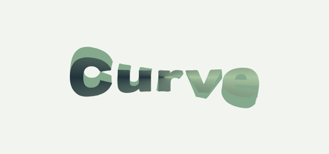 Squeeze graphic style applied to the word Curve