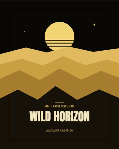 Wild Horizon, Layered Gold Ridges Print
